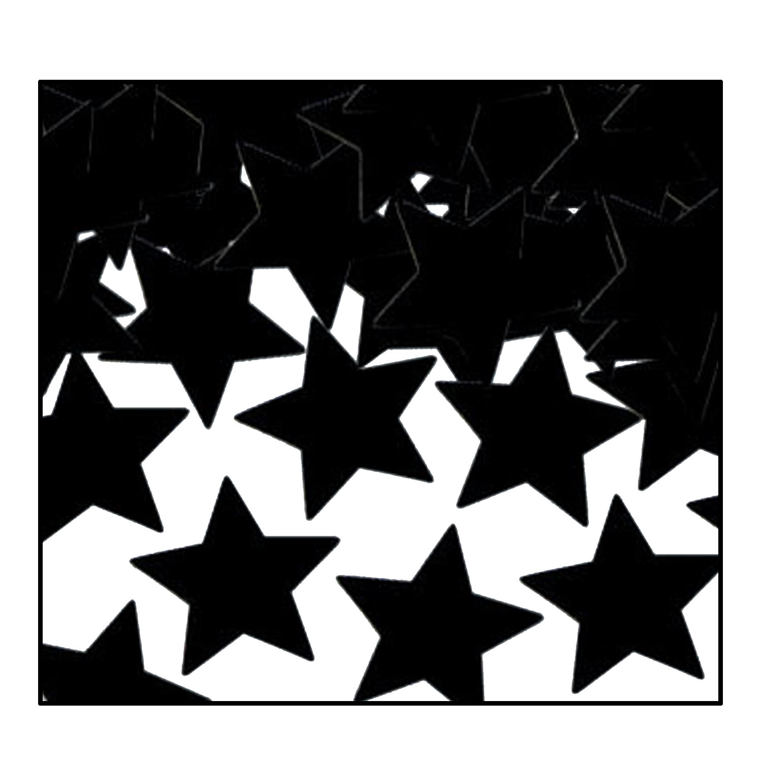 Confetti Stars -  Black