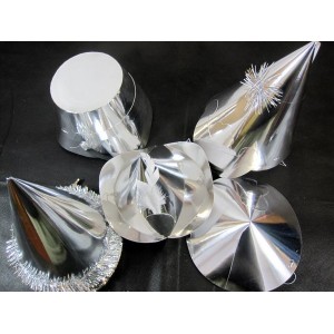 Silver assorted Foilboard Hats
