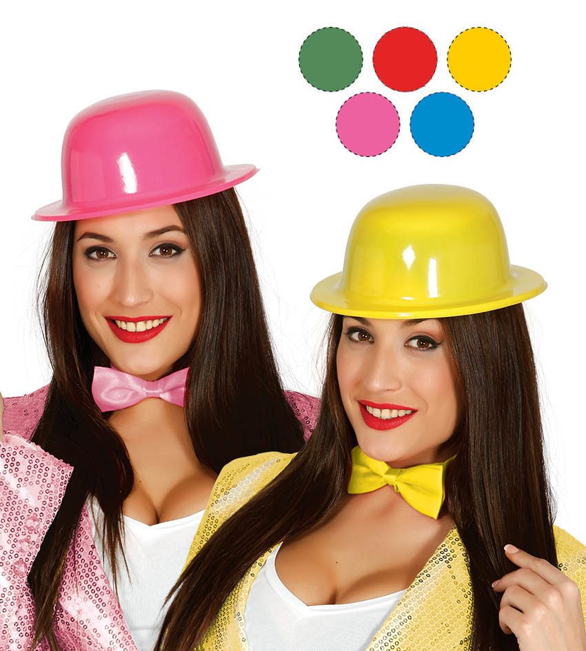 Assorted Neon Colour Bowler Hats