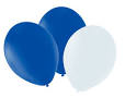 12" Balloons - Blue/White
