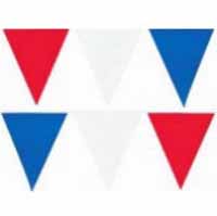 Pennant Bunting -10m - Red White Blue