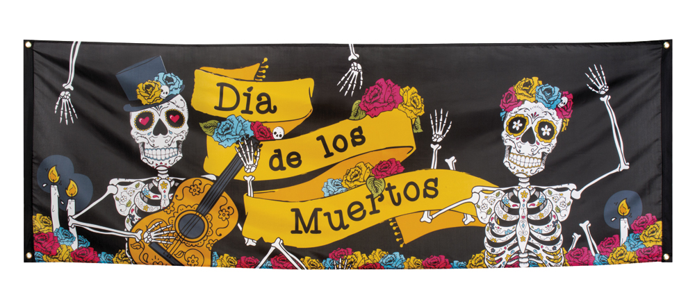 Polyester Banner Dia de los Muertos