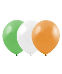 12" Balloons - Orange/White/Green