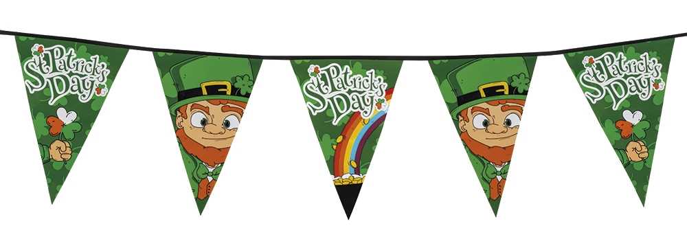 Giant PE St Patricks Day Pennant Bunting 8m