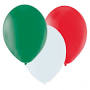 12" Balloons - Red/White/Green