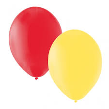 12" Balloons - Red/Yellow