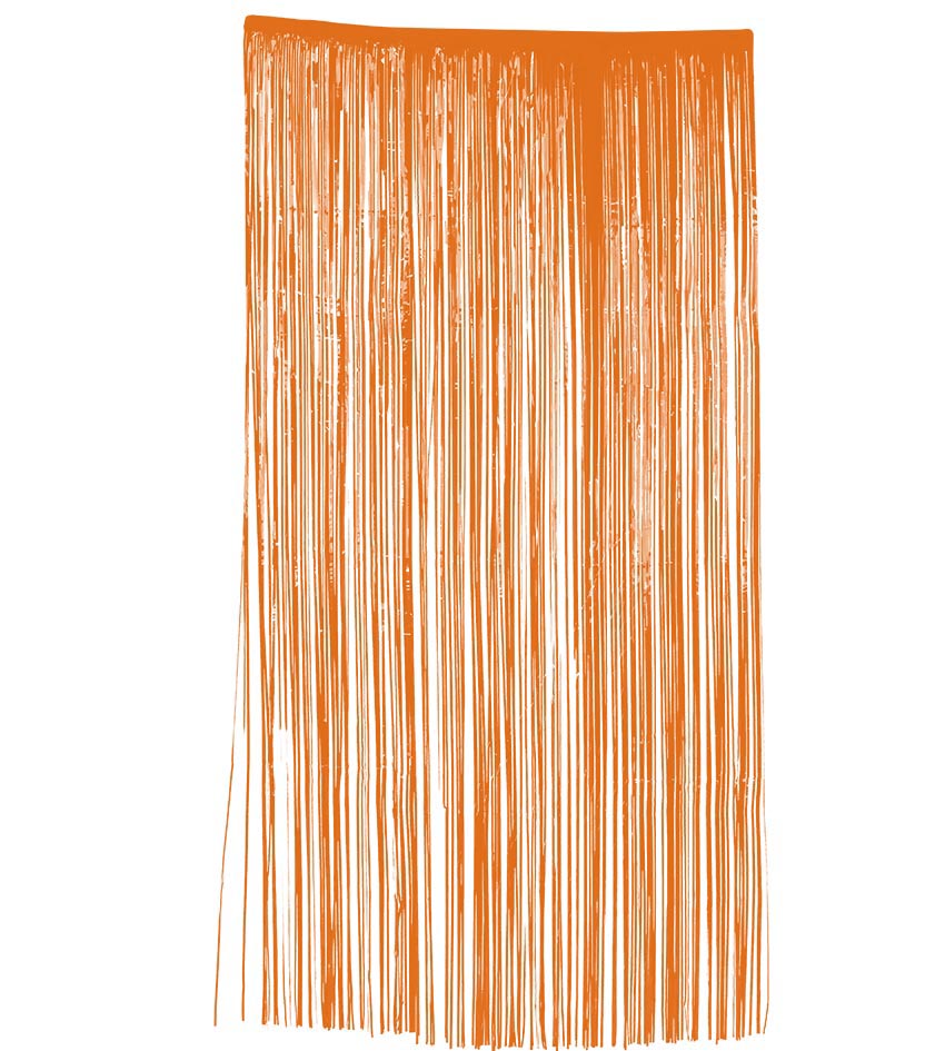 Slashed Curtain - Plastic -  Orange