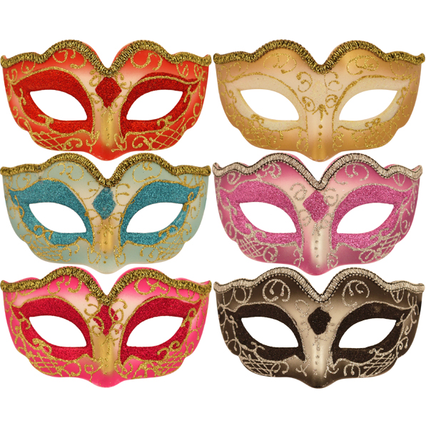 Venetian Style Glitter Masks