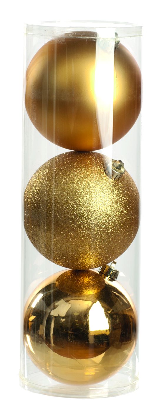 150mm Decorated Tree Baubles - Pack 3