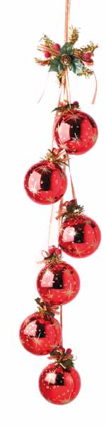 Shiny Hanging Baubles – Red