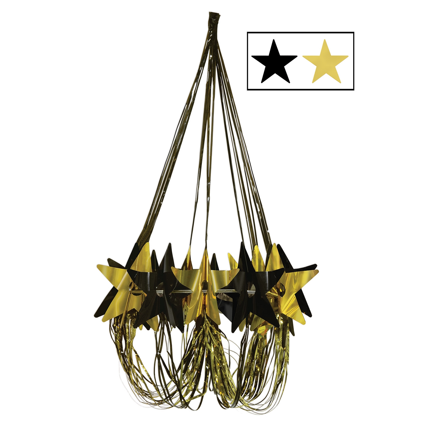 Star Chandelier - Black/Gold 