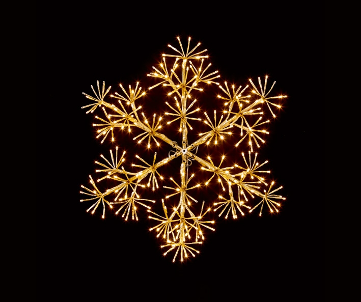 Gold Starburst Snowflake 60cm