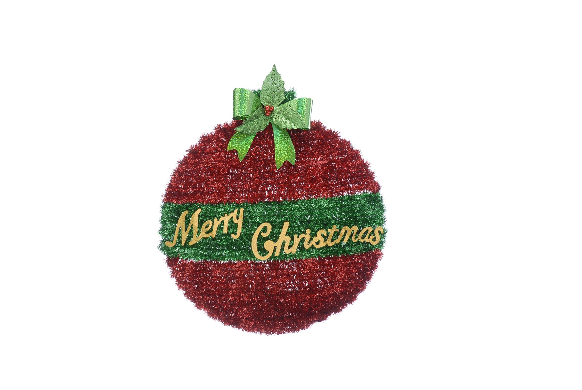 Large Tinsel Ball Wall Plaque