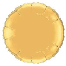 18" Round Foil Balloons - Gold