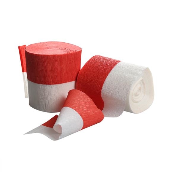 Crepe Roll - Red/White - Flame Retarded
