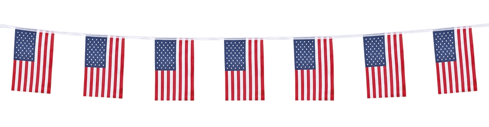 USA Polyester Flag Bunting 4M