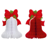 Red/White Honeycomb Bell with Bow  
