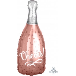 Cheers Champagne Bottle Rose