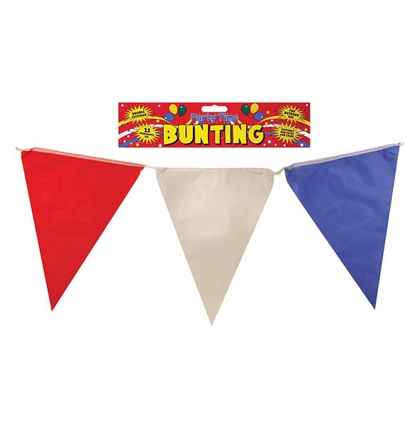 Nylon Pennant Bunting -7m - Red White Blue
